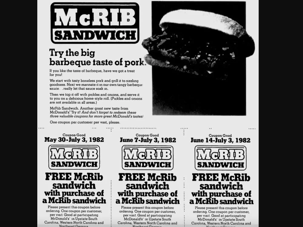 McDonalds McRib Sandwich